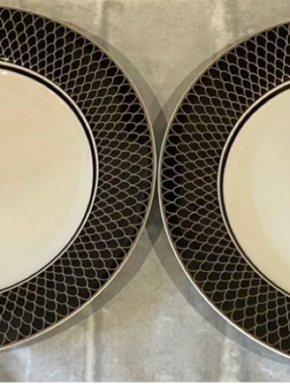 Very Rare Lynn Chase midnight collection Set of 2 Chargers